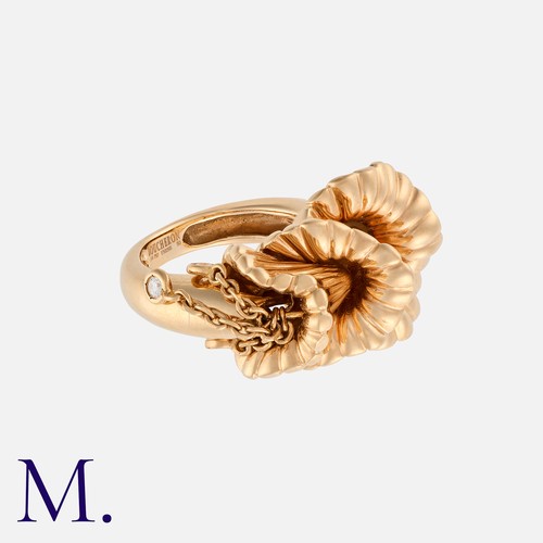 185 - BOUCHERON PARIS,  An Exquises Confidences Cocktail Ring in 18k rose gold, designed as a flower with ... 