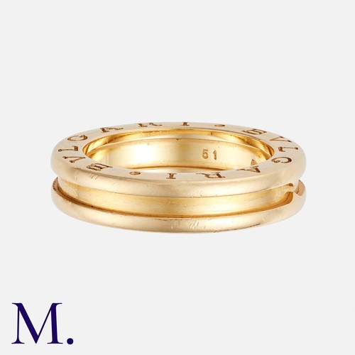 61 - BULGARI. A B.Zero1 1-Band Ring in 18K yellow gold.  Signed Bulgari and marked for 18ct gold.

Size: ... 