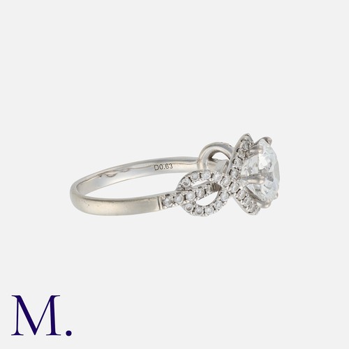 114 - A 3.03ct Lab Grown Diamond Ring in 18k white gold, set with a round cut lab grown diamond of 3.03ct,... 