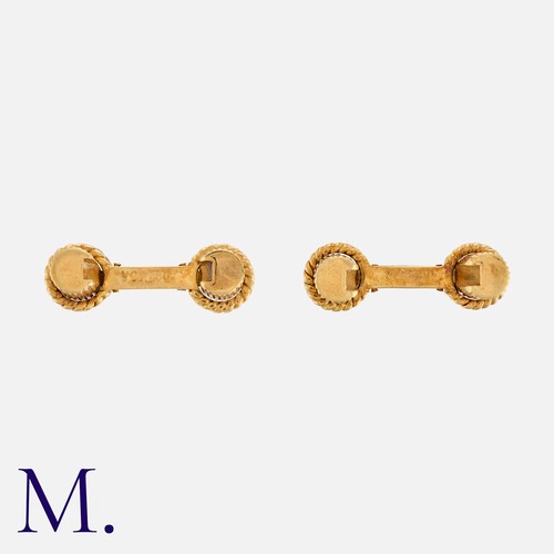 195 - VAN CLEEF & ARPELS. A Pair of Baton Cufflinks in 18K yellow gold. Signed VCA 750 and serial numbered... 