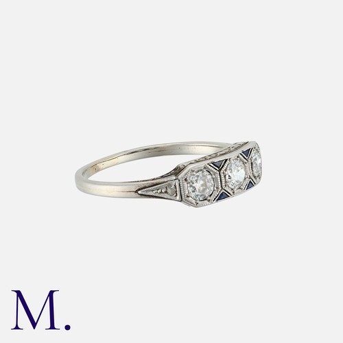 2 - An Old Cut Diamond Gypsy Ring in platinum, the brushed finish and set with an old cut diamond of app... 