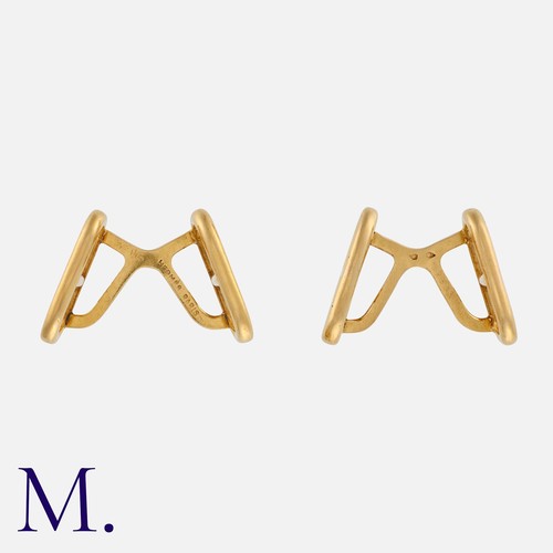 148 - HERMES. A Pair of Cufflinks in 18K yellow gold in the Chaîne d'Ancre form which has come to be assoc... 