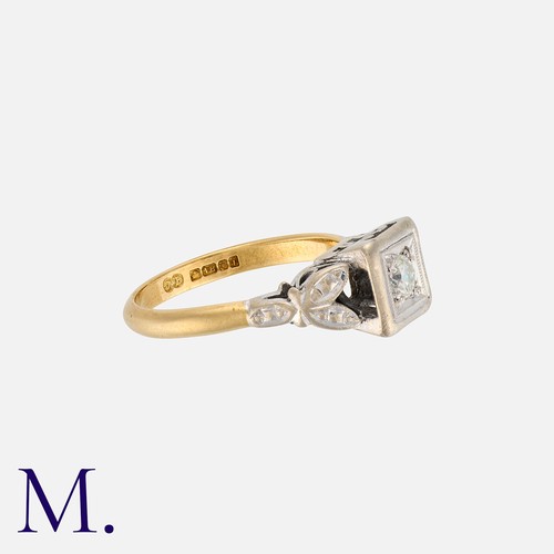 268 - A Diamond Single Stone Ring in 18ct gold, set with a round cut diamond weighing approx. 0.10ct to a ... 
