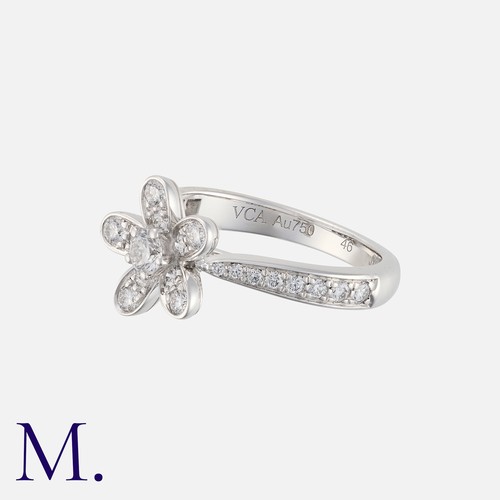 148 - Van Cleef & Arpels, A Diamond 'Socrate' Ring in 18 carat white gold, in floral design, set with roun... 