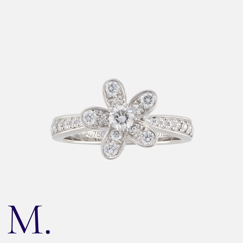 148 - Van Cleef & Arpels, A Diamond 'Socrate' Ring in 18 carat white gold, in floral design, set with roun... 