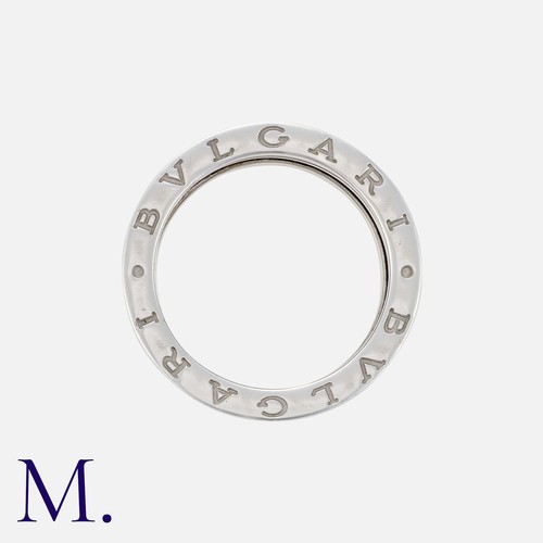 153 - BULGARI. A B.Zero1 Ring in 18K white gold with four rows.  Based on Rome's Colosseum, the design has... 