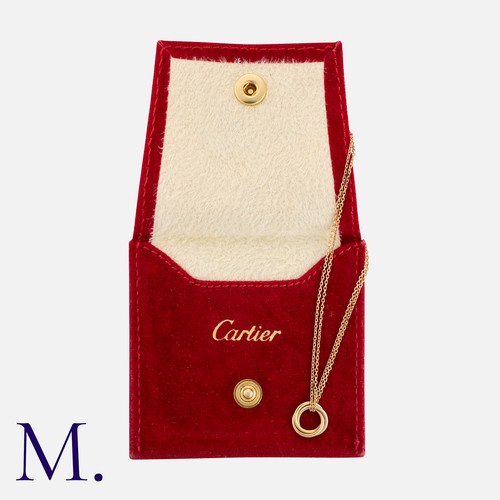 48 - CARTIER. A Trinity Pendant Necklace in 18K yellow, rose and white gold, Trinity pendant suspended fr... 