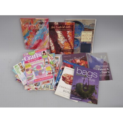 127 - Qty of fabric/craft books and magazines