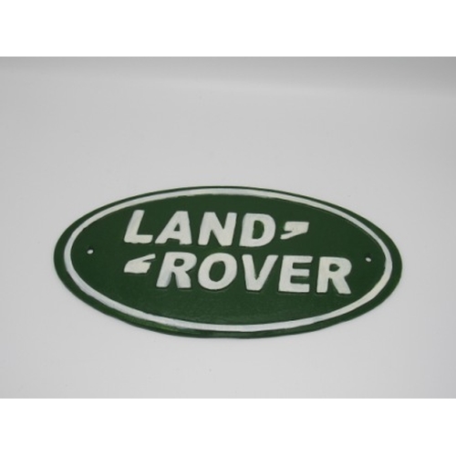 145 - cast iron land rover sign