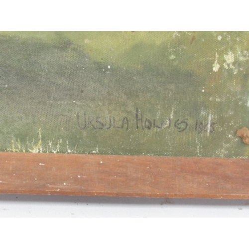 176 - Stony Stratford interest: 2 Oil on boards by Ursula Holmes, hung for many years in the famous Bull H... 