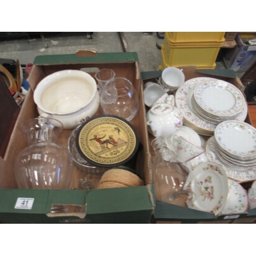 41 - 2 Boxes of glass + Ceramic
