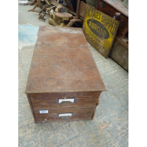 231 - Large Wooden Drawers a/f