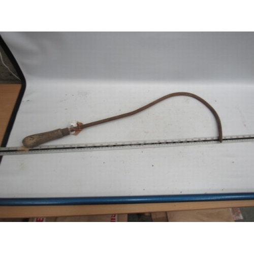 299 - Large Metal hook ( for controlling animals) with a handle stamped 