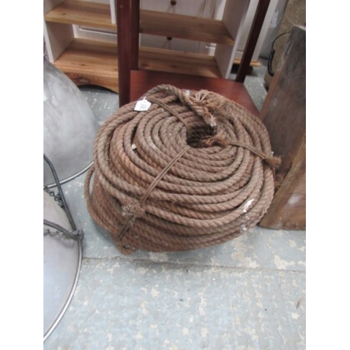 350 - Very Large coil of Hemp Rope