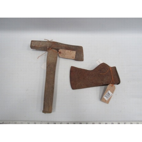 358 - Axe Head + Hand held axe