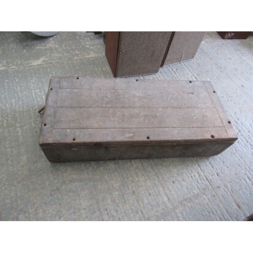 364 - Large (empty) rectangular ammunition box with hinged lid