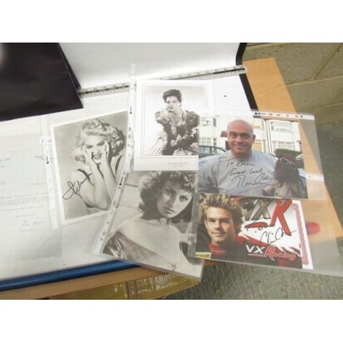 133 - Mixed photographs some signed + wall poster
