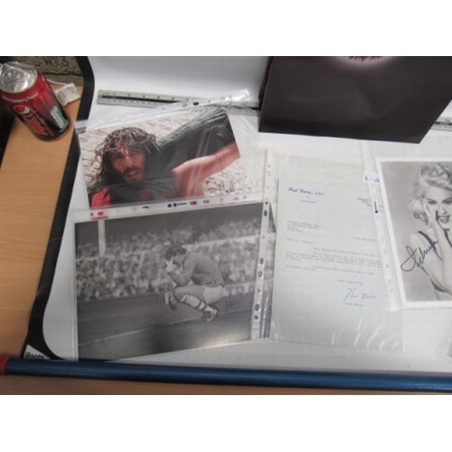 133 - Mixed photographs some signed + wall poster