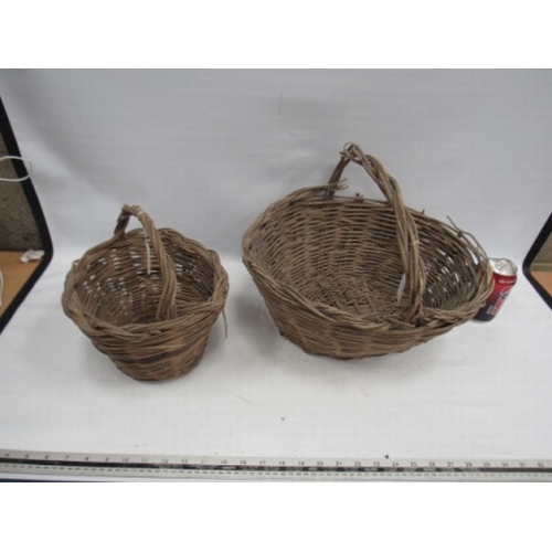 368 - 2 Vintage Wicker Baskets
