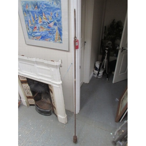 180 - Long metal rod with wooden stock end