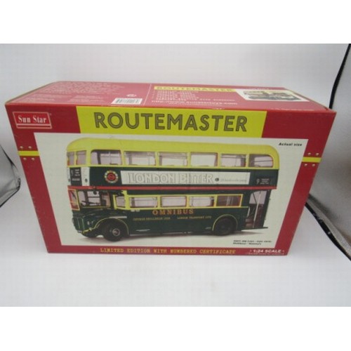 151 - Sun Star Routemaster 1:24 RM 2191-CUV 191C ltd ed 048 of 2250, internal packaging unopened.