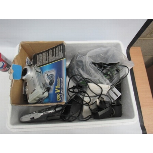 152 - Sony camera, Olympus camera, hair dryer & Sony walkman