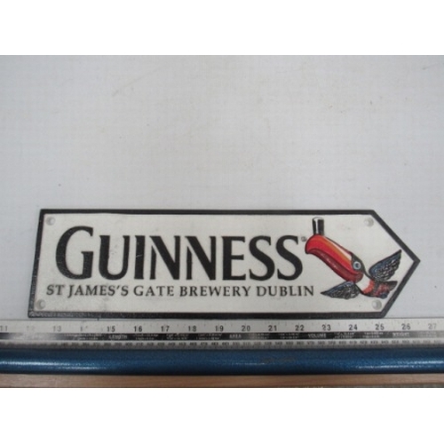 142 - Cast Iron Guinness Plaque