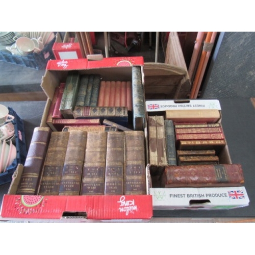 33 - 2 x Boxes Antique Books ( inc Leather bound)