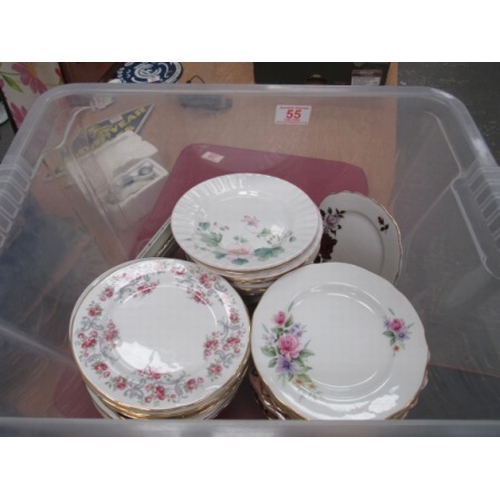 55 - Box of 80+ Assorted Side Plates for Weddings Parties etc