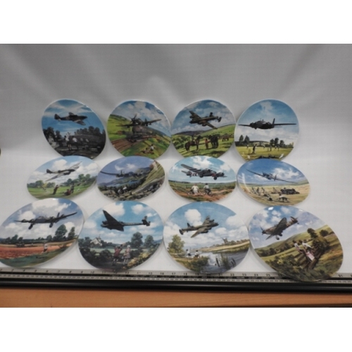 68 - 12 Heros of the Sky plates, 1 A/F