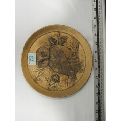 73 - Hand made Broze plate ltd Ed The Saw-Whet Owl 1985