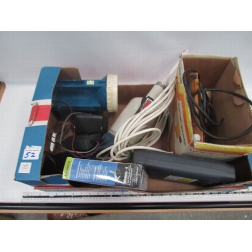 52 - Box of Vintage Electrical Items