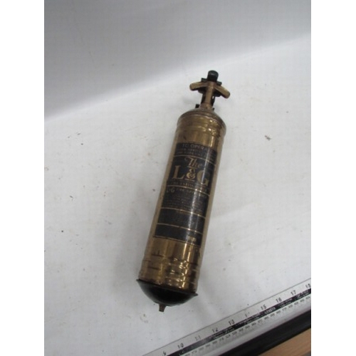 56 - Vintage Brass Fire Extinguisher