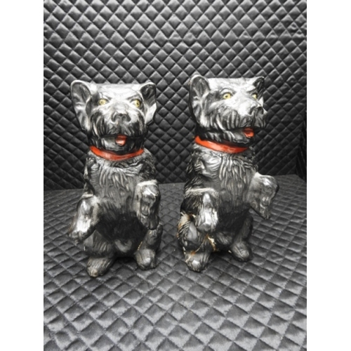 9 - 2 Dog figures, damaged repaired