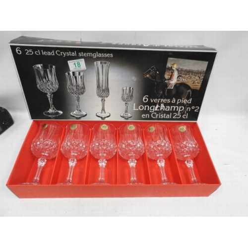 19 - 6 Crystal Glasses