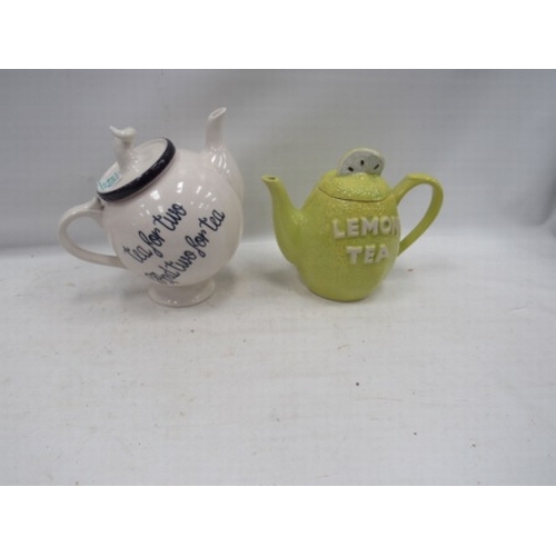 362 - Sunshine Ceramics Lemon Teapot + Tea for 2 Teapot