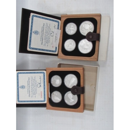 336 - 2 Boxed set of silver Olymic coins