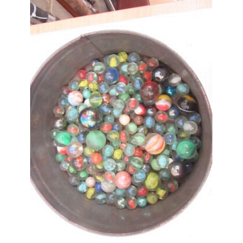 448 - Tin of marbles