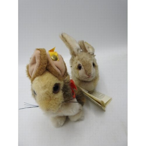 509 - 2 small steiff rabbits