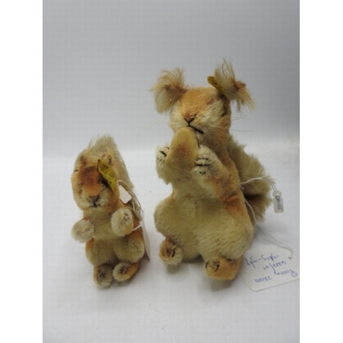 510 - 2 small Steiff squirrels