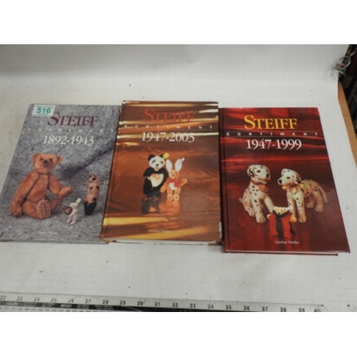 516 - 3 Steiff books