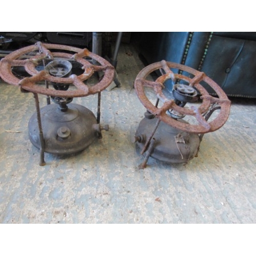 588 - 2 Brass stoves