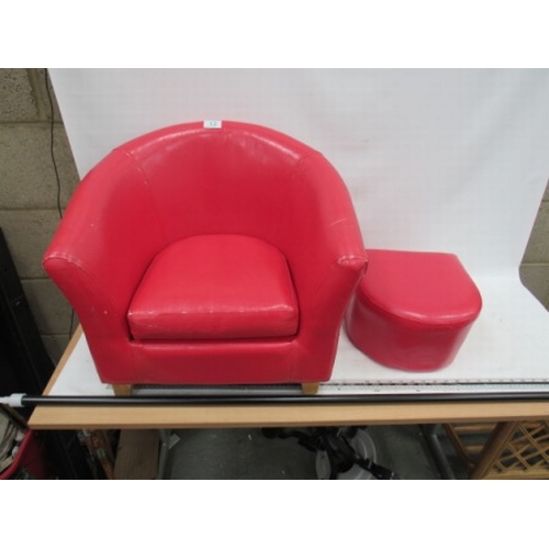 13 - childs arm chair and foot stool