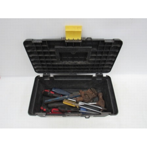 24 - Stanley tool box with tools