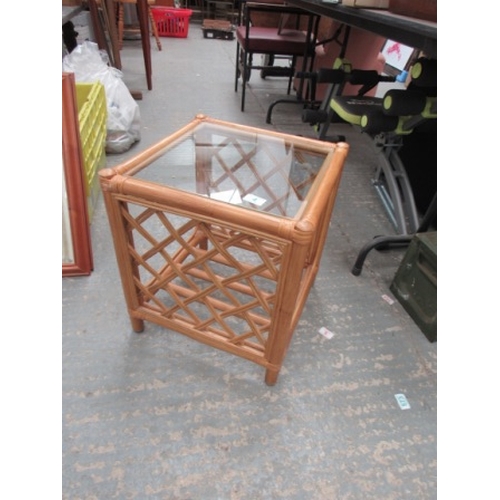 4 - Bamboo glass top table