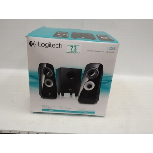 73 - Logitech Z323 speaker and subwoofer
