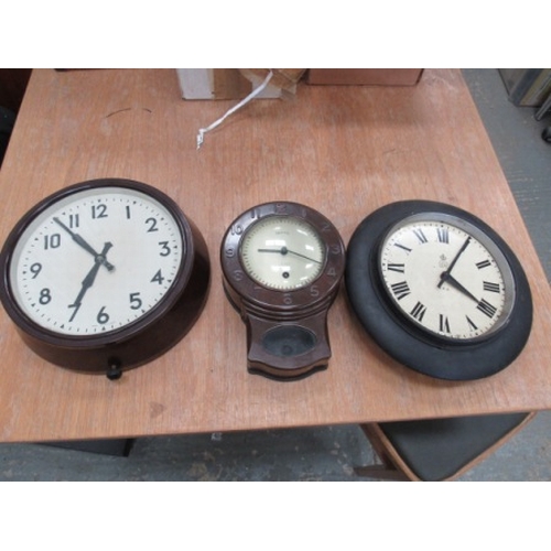 11 - 3 Vintage Wall clocks