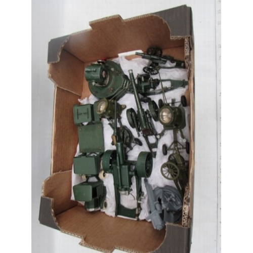 14 - Collection of Army die cast toys truck, guns lights