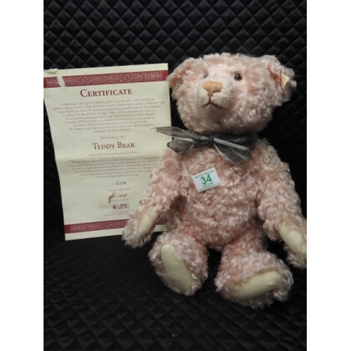 34 - Steiff Bear - Teddy Bear No.01078