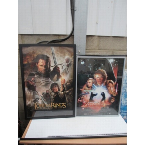 70 - Framed Lord of the Rings, Starwars, posters